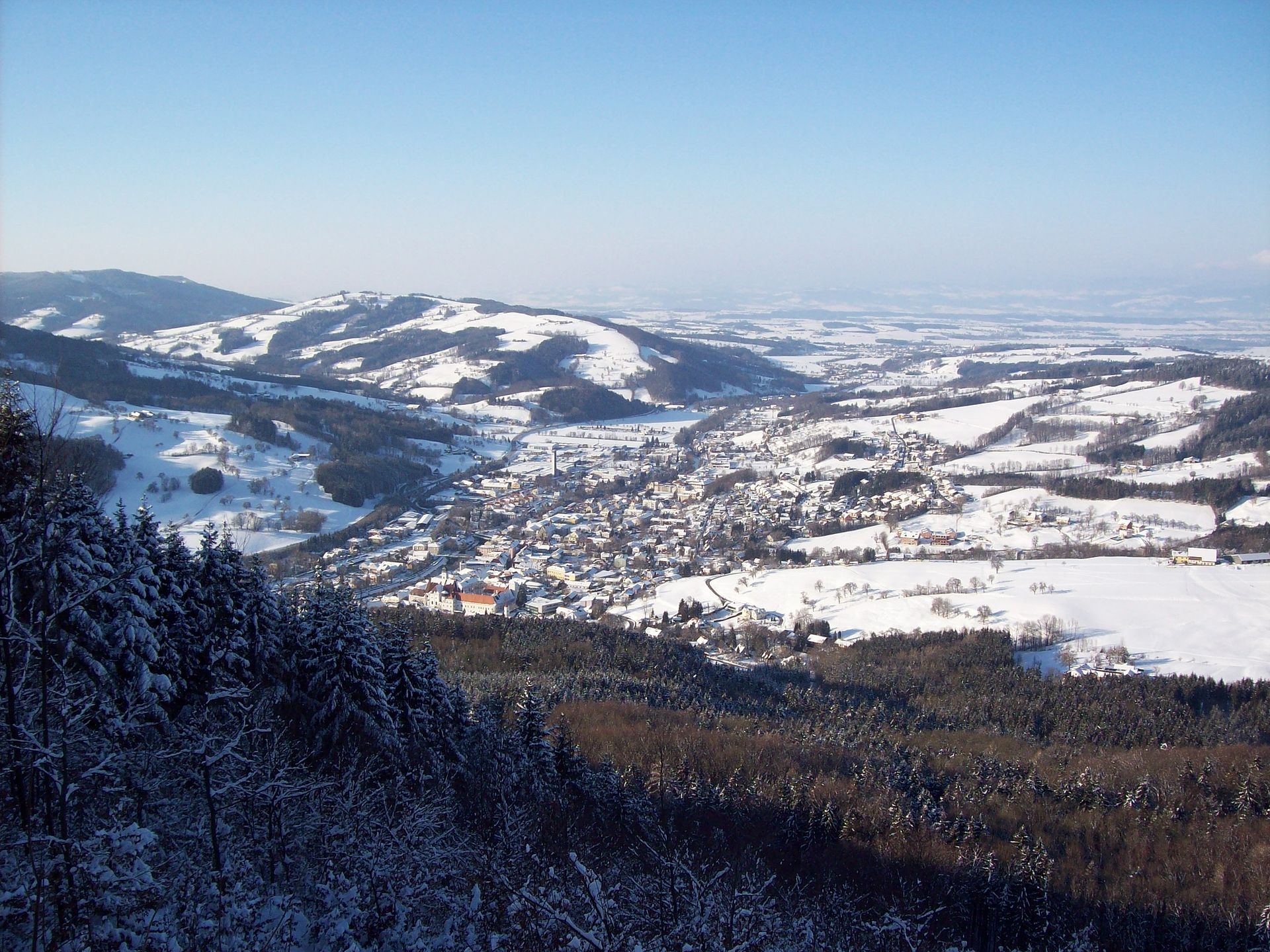 Blick auf Scheibbs vom Blassenstein